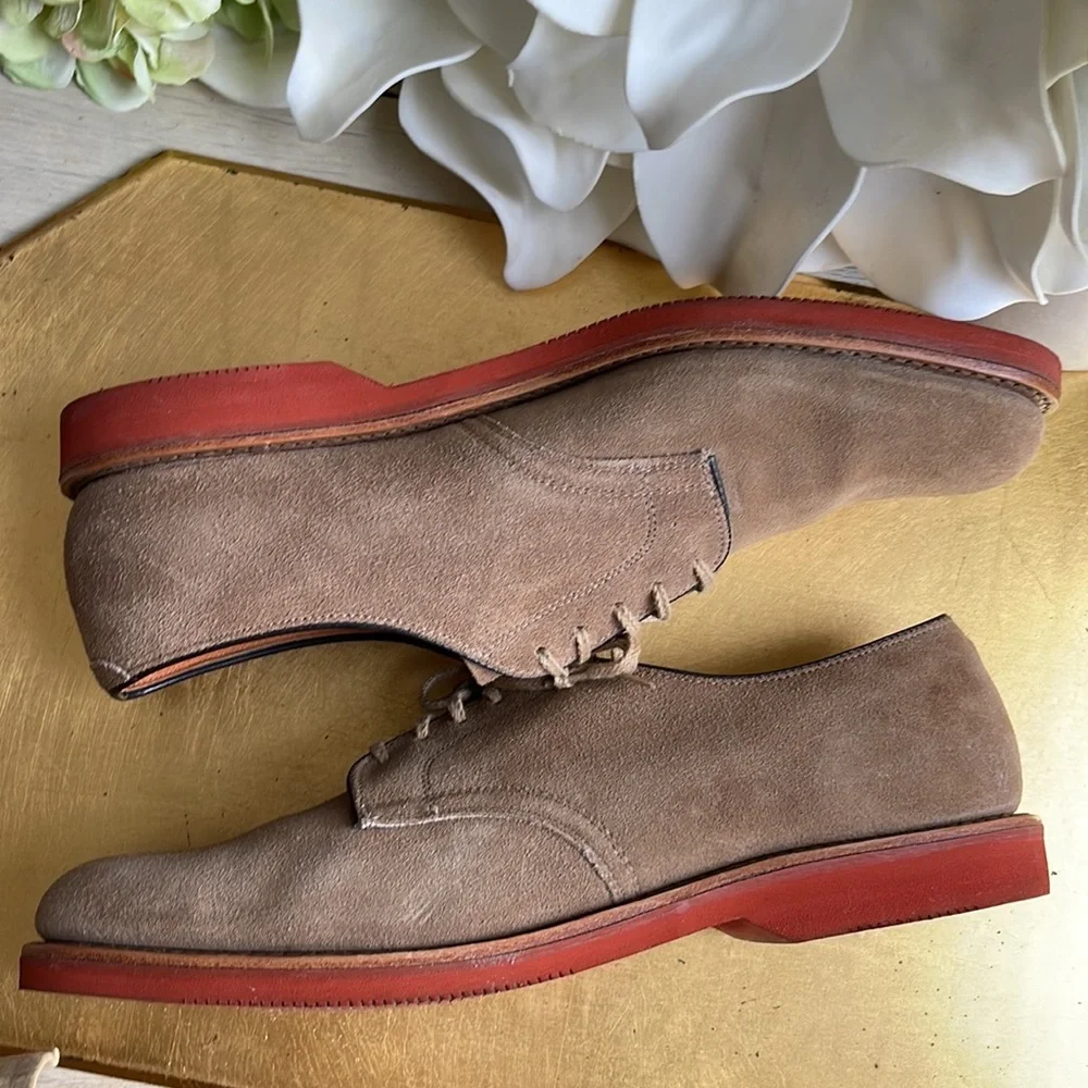Vintage! Cole Haan Classic Suede Derbys in Medium Tan
